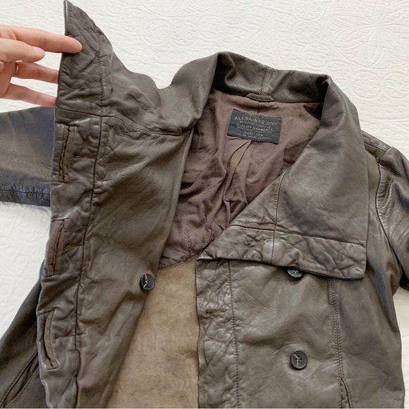 Allsaints Spitalfields Women's Leather Twist Knot Hyde Jacket - Picture 6 of 13